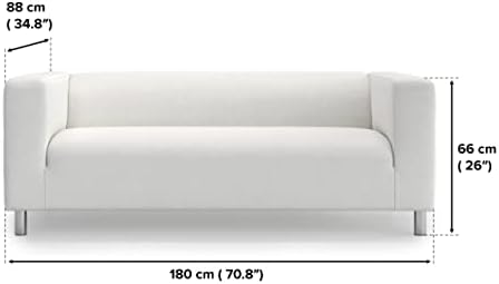MASTERS OF COVERS Klippan Loveseat Slipcover - Cotton White 1