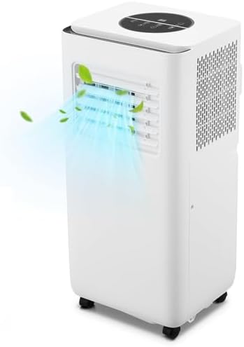 GoyRrbay 10000 BTU Portable Air Conditioner with Dehumidifier and Fan White