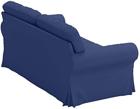 Dense Cotton Ektorp Loveseat Cover Replacement Dark Blue 1