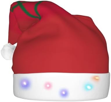 Moroccan Flag Christmas Hat with LED Lights
