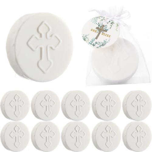 24 Cross Scented Soap Baptism Favors for Guests