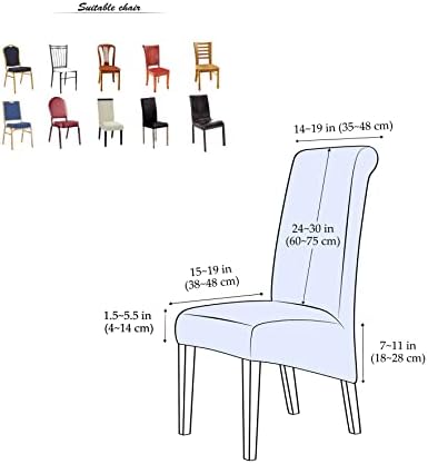 Oversized Christmas Chair Cover High Back 4PCS