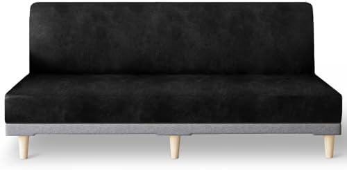 Molasofa Stretch Futon Slipcover Black Larger
