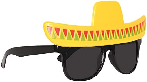 Beistle 2 Piece Plastic Sombrero Glasses Fiesta Party Decor