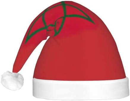 Moroccan Flag Christmas Hat with LED Lights