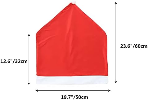 Yahpetes 6 Pcs Christmas Chair Covers Red Hat Design