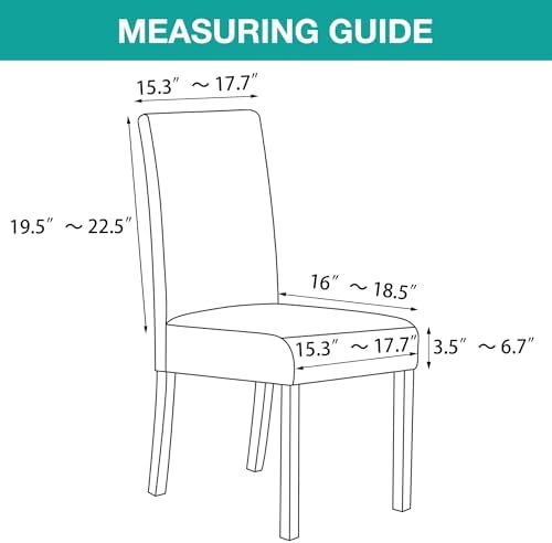 Turquoize Chair Covers Set of 6 for Dining Room and Hotel