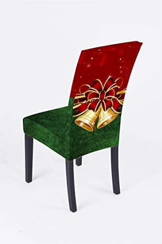 SANACYNA 6 Piece Christmas Red Bell Chair Covers