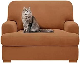Molasofa T Cushion Chair Slipcover Set 2 Pieces Brown