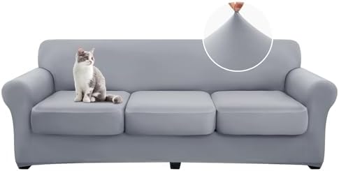 Hyha 4 Piece Sofa Covers for 3 Cushion Couch