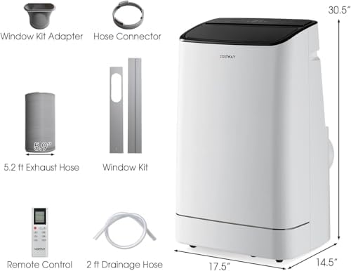 COSTWAY 15000 BTU Portable AC with Heat and Dehumidifier 1