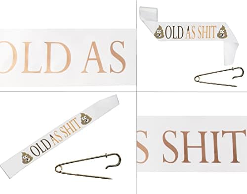 Hilarious Retirement Birthday Foil Sash with Metal Pin