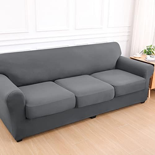 Hyha 4 Piece Sofa Slipcovers for 3 Cushion Couch