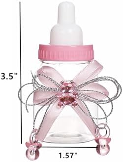 12 Pcs Baby Bottle Shower Favor with Blue Tops Pink