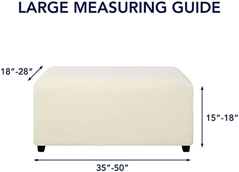 PureFit Super Stretch Stool Cover - Large Ivory