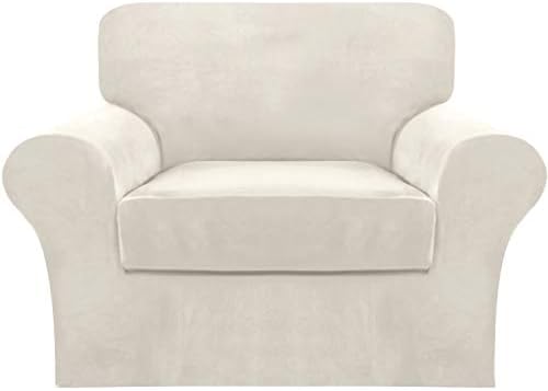 FantasDecor 2 Piece Velvet Chair Slipcover