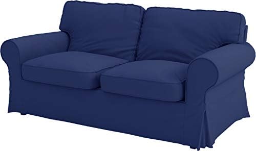 Dense Cotton Ektorp Loveseat Cover Replacement Dark Blue 1