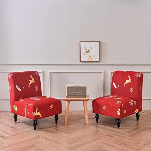 Armless Accent Chair Cover Slipcover Stretch Fit for Living Room Hotel