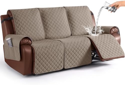 KinCam Waterproof Recliner Sofa Cover for 3 Seat