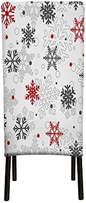 Wondertify Christmas Snowflakes Chair Covers for Dining Room