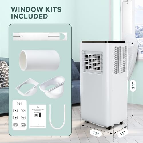 1Pcs Abs 10000BTU Portable Air Conditioner 2024 White One Size