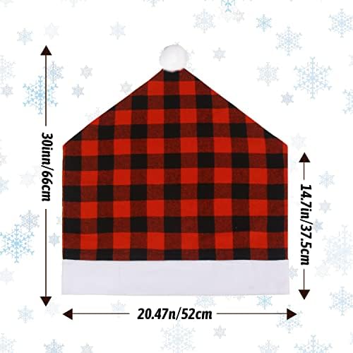 FOIMAS Christmas Santa Hat Chair Covers 4PCS 1