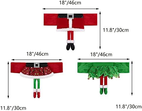 Yahpetes 3 Pcs Christmas Chair Sashes