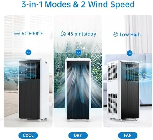Dainslef 8000 BTU Portable AC with Remote Control