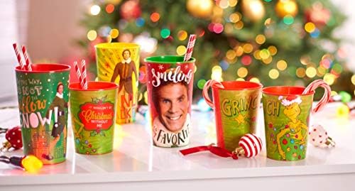 American Greetings Reusable Plastic Cups with Grinch Design