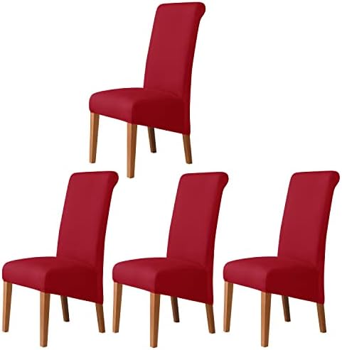 Oversized Christmas Chair Cover High Back 4PCS