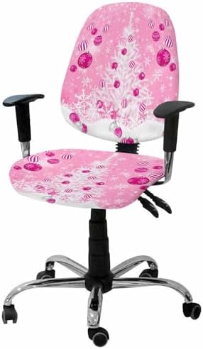 Christmas Office Chair Cover with Xmas Tree Design 1