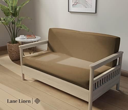 Lane Linen Futon Cover Full Size 100 Cotton Zippered Taupe