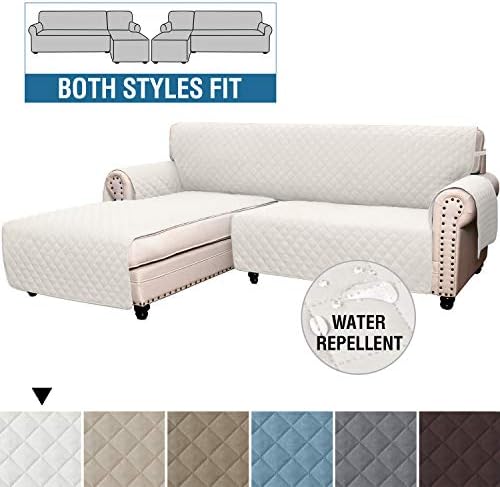 Waterproof Sectional Sofa Cover with Elastic Straps