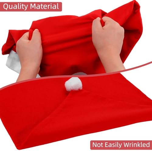 6PCS Christmas Chair Covers with Santa Hat Design 1