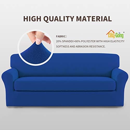 Easy-Going 2 Pieces Microfiber Stretch Sofa Slipcover - Spandex Soft Fitted Cover