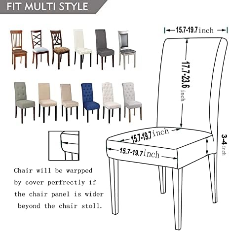 Christmas Dining Chair Covers Set of 4 with Stretch Spandex