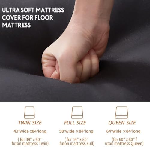 Aigbiot Futon Cover Zipper Soft Machine Washable Twin Full Queen