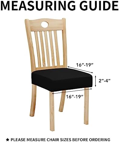 Easy-Going 100 Waterproof Dining Chair Covers Set of 4 Black