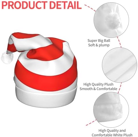 Design Target Print Christmas Hat with LED Lights