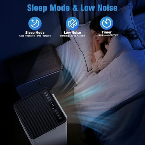JINJUNYE 10000 BTU Portable AC 3 In 1 Cooling Dry Fan
