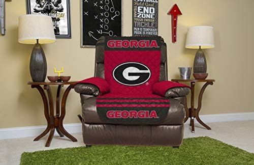 NCAA Microfiber Recliner Slipcover with Elastic Straps