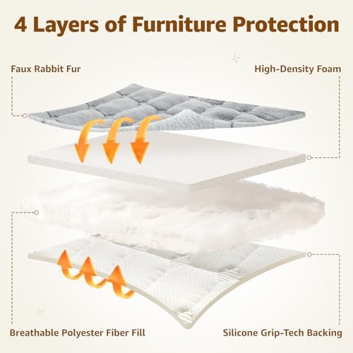 LOOBANI Fuzzy Sofa Cover for Dogs Washable