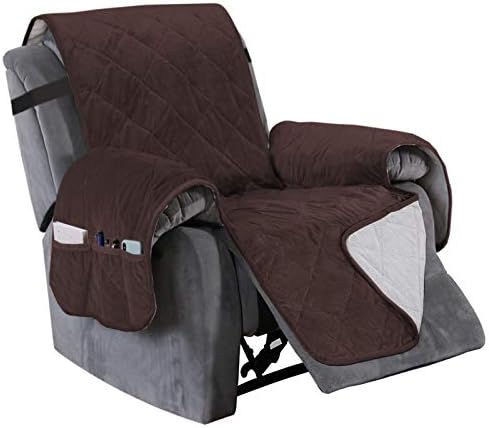 Turquoize Velvet Recliner Cover with Elastic Straps