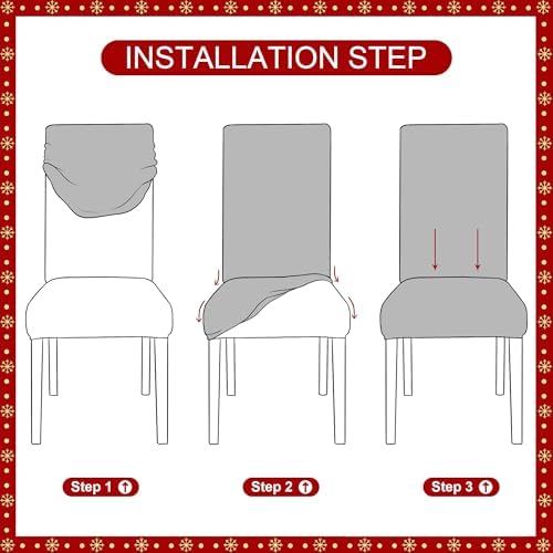 Christmas Chair Covers for Dining Rooms and Kitchen Decor