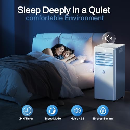 10000 BTU Portable Air Conditioner with Remote and Dehumidifier Function