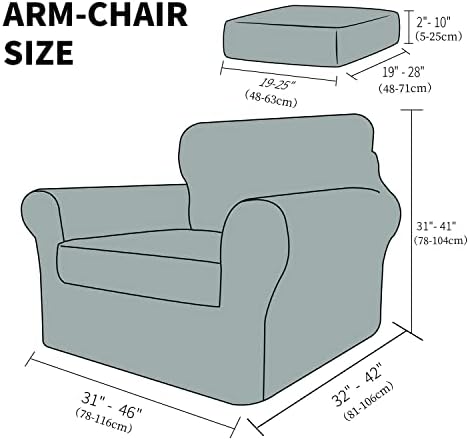 YEMYHOM Checkered Chair Covers 2 Piece Set Black