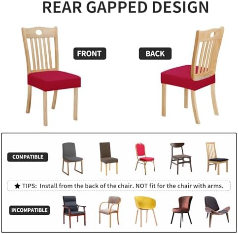 Easy-Going Waterproof Dining Chair Covers Set of 4 1