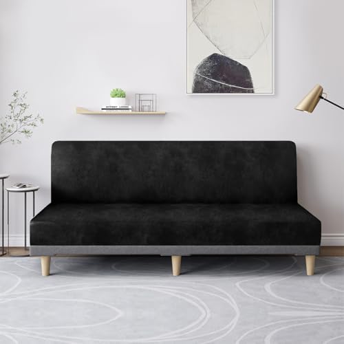 Molasofa Stretch Futon Slipcover Black Larger