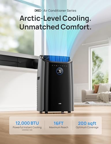 Dreo Portable AC Unit 12000 BTU Smart Cooling for Bedroom