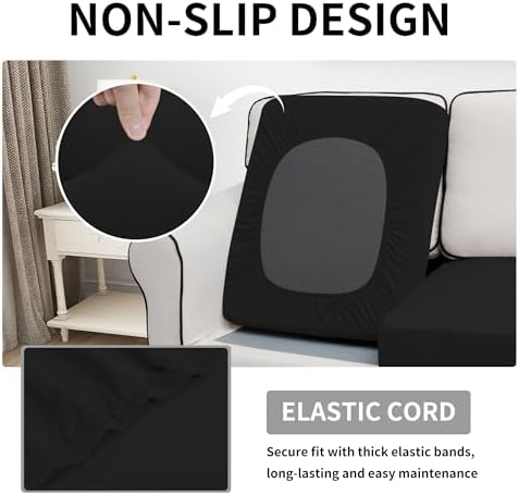 Easy-Going Waterproof Chair Cushion Cover Black